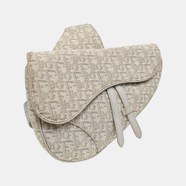 Saddle Medium Canvas Beige