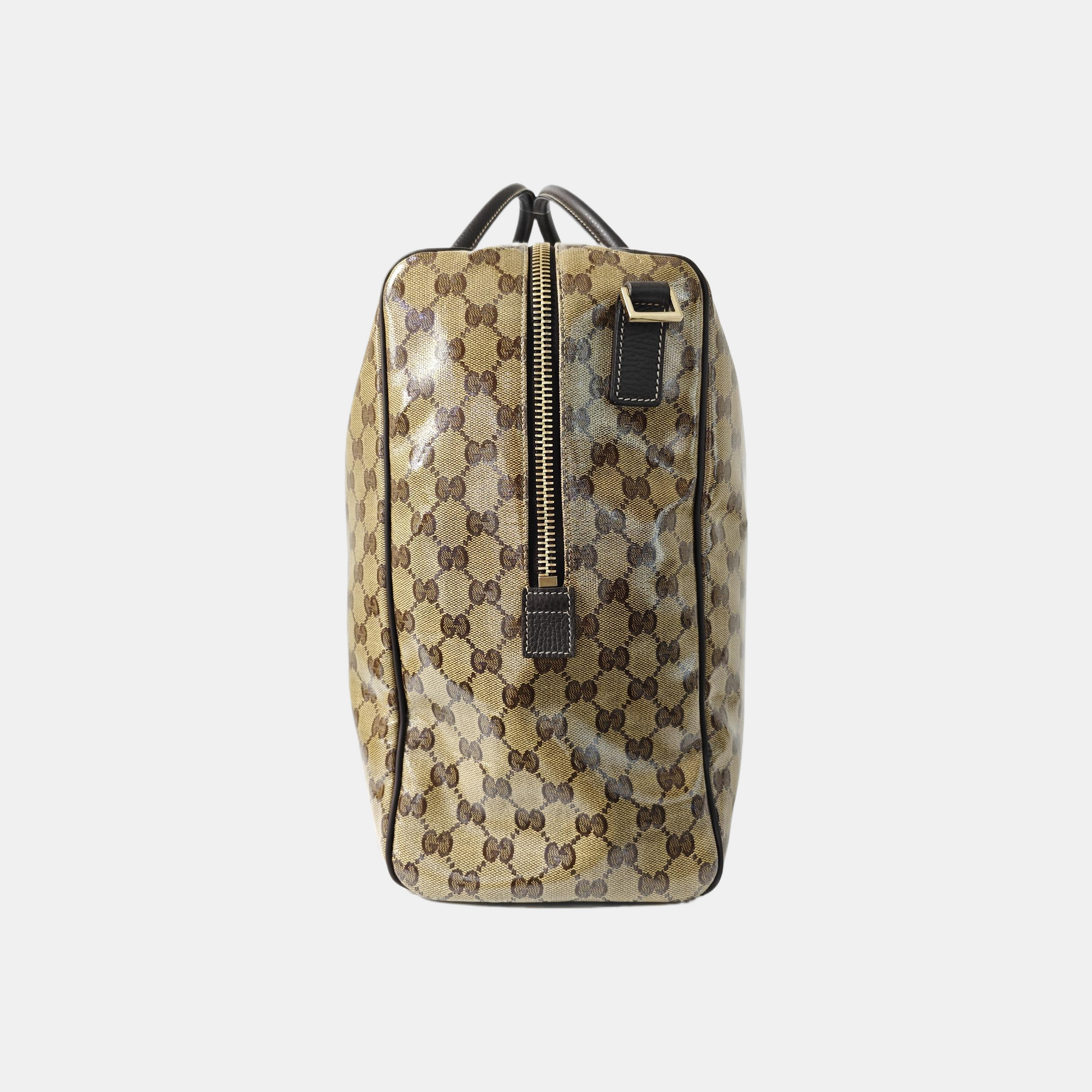 Monogram Coated Canvas Shoulder Bag Beige