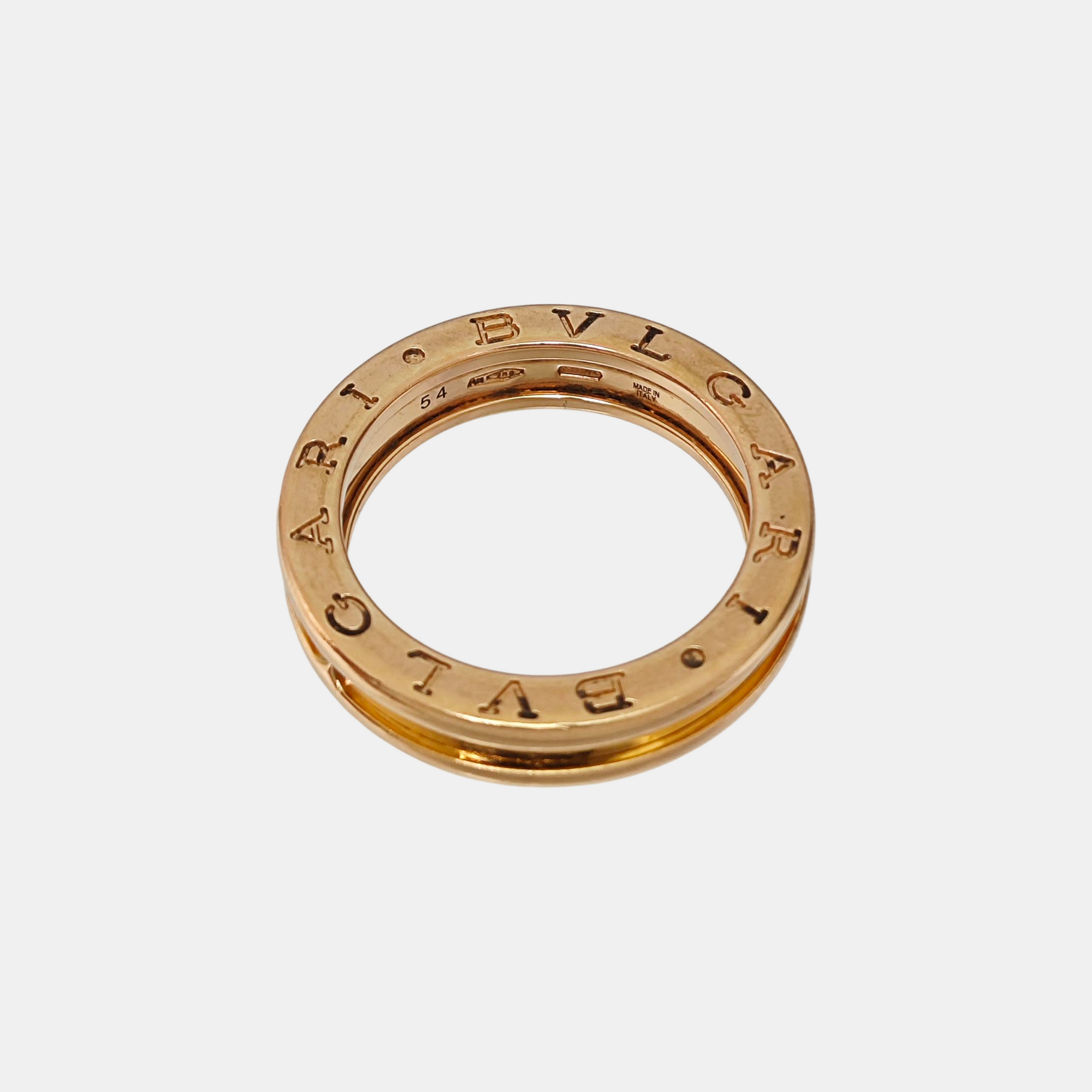 B.ZERO1 18k Rose Gold Ring EU 54