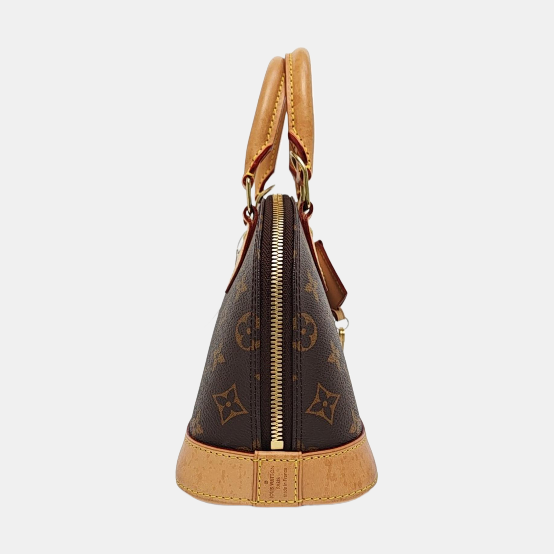 ALMA BB Monogram Coated Canvas Brown