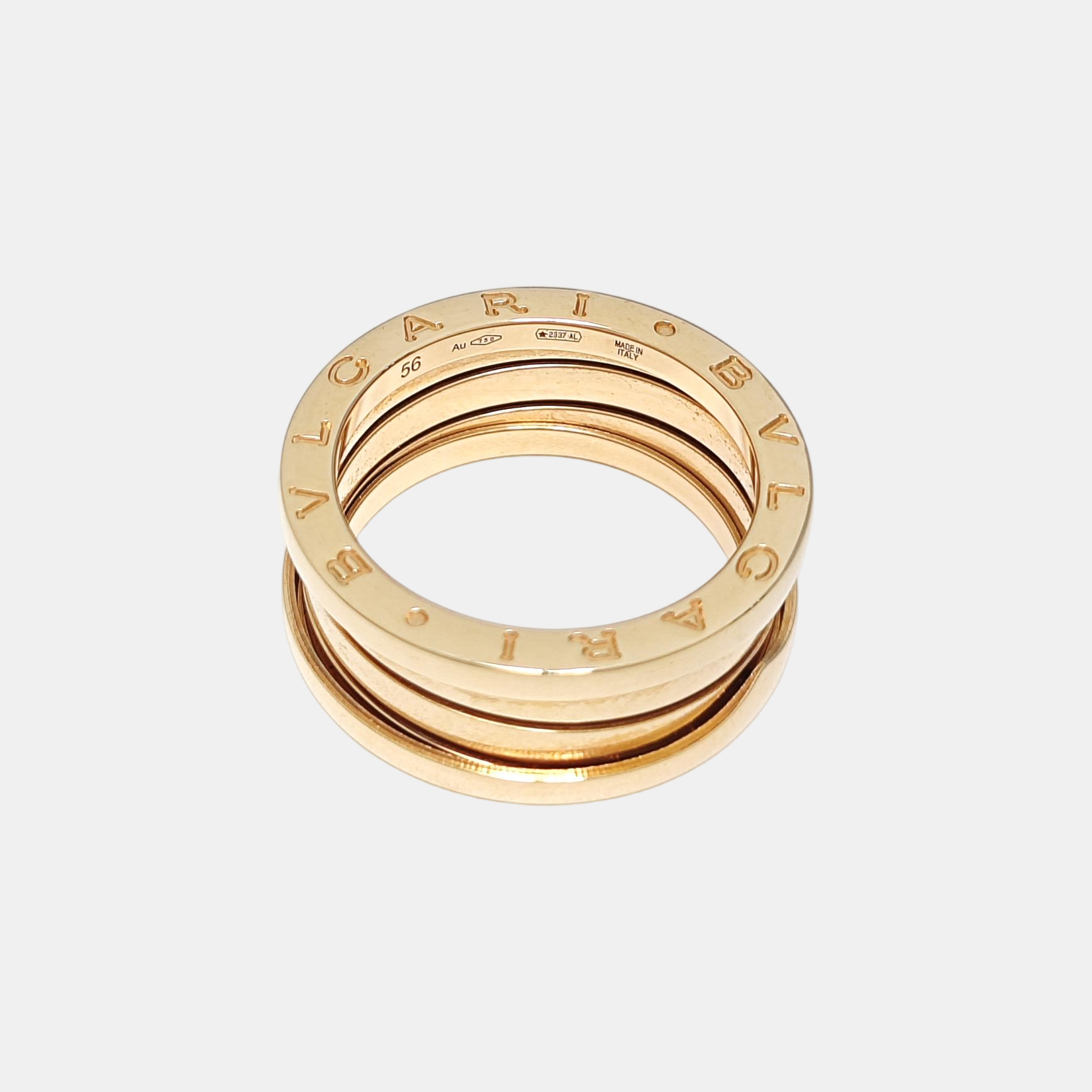 B.ZERO1 18k Rose Gold Ring EU 56