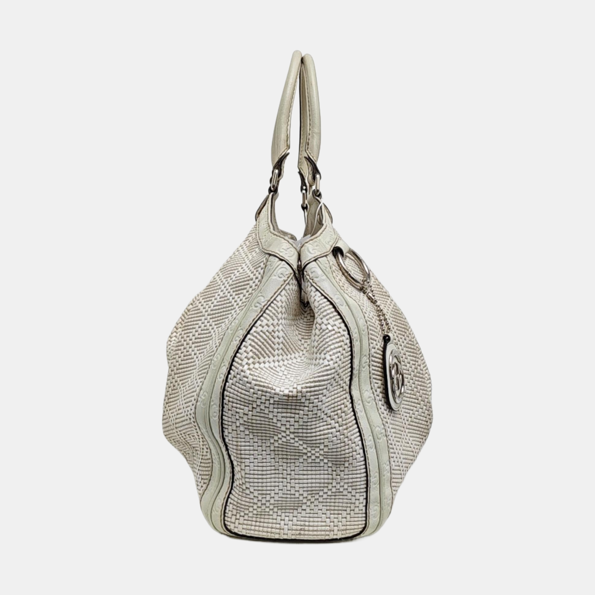 Monogram Special Material Tote Bag White