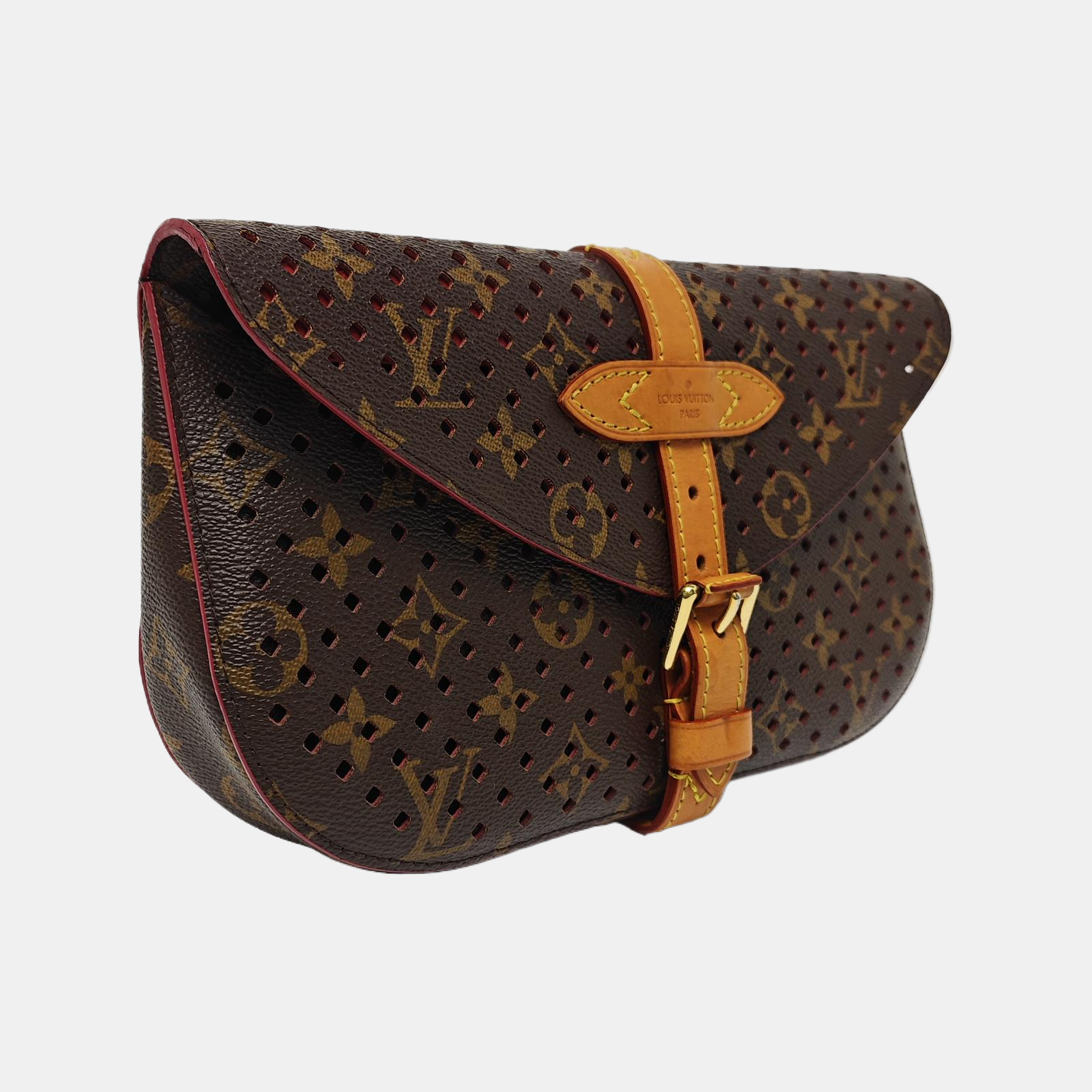 Monogram Coated Canvas Shoulder Bag Brown