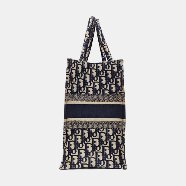 Book Tote Medium Oblique Canvas Blue