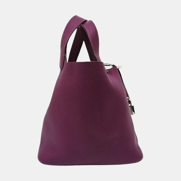 Authenticated pre-owned  Picotin Lock Clemence Purple - Top Handle Bag at Looply