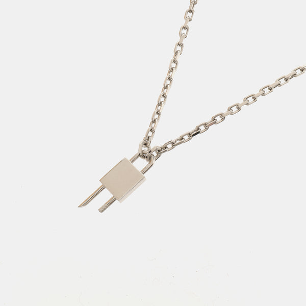 Lock Metal Silver Necklace