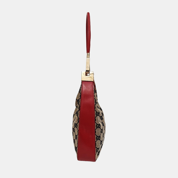 Monogram Canvas Shoulder Bag Brown