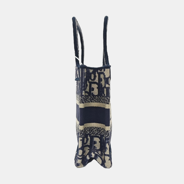 Book Tote Mini Oblique Canvas Blue
