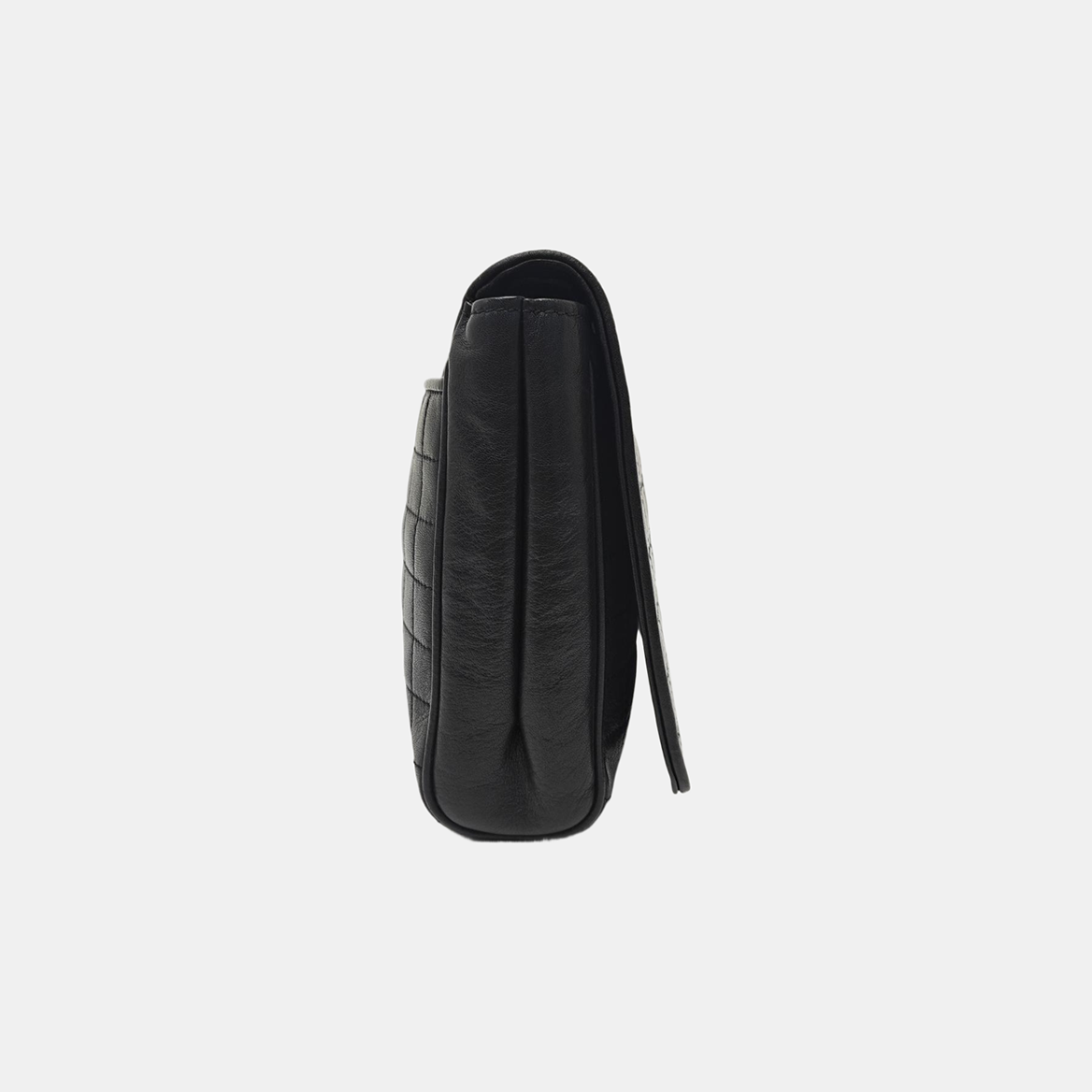 Quilted Calfskin Shoulder Bag Black