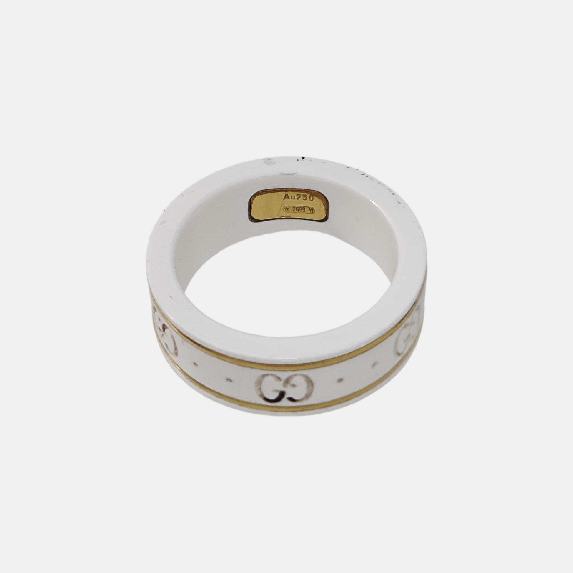 Icon 18k Gold White Ring HK 11
