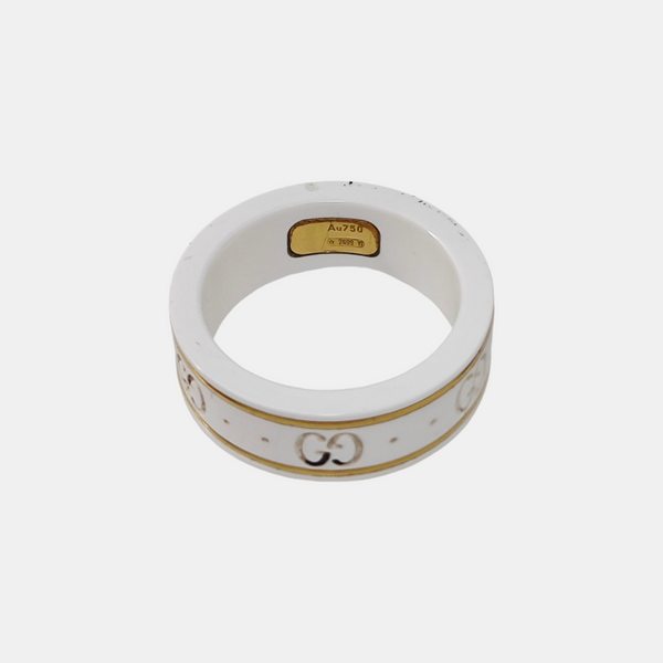Icon 18k Gold White Ring HK 11
