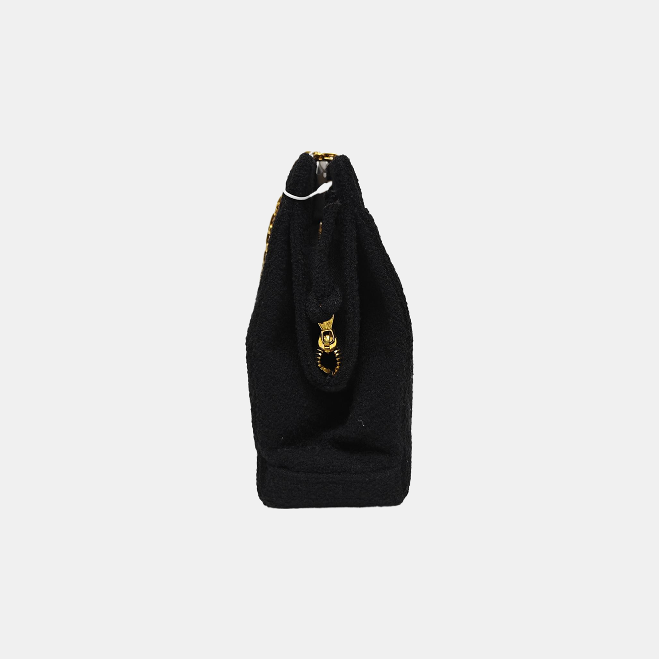 JUST MADEMOISELLE Medium Chevron Terry Cloth Black