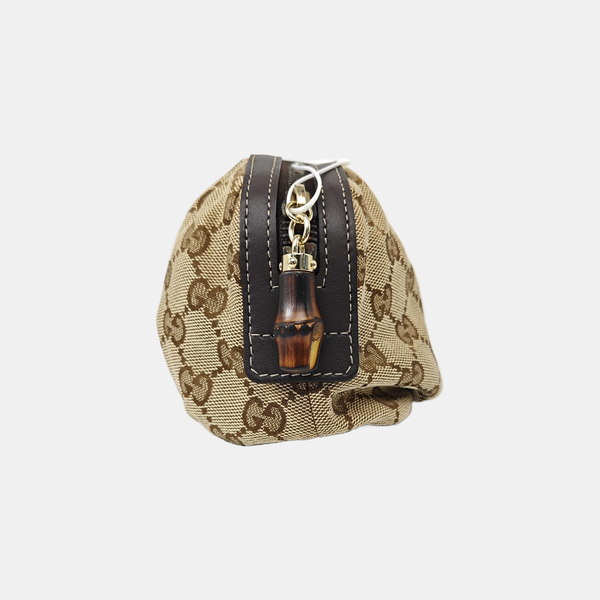 Monogram Fabric Clutch Beige