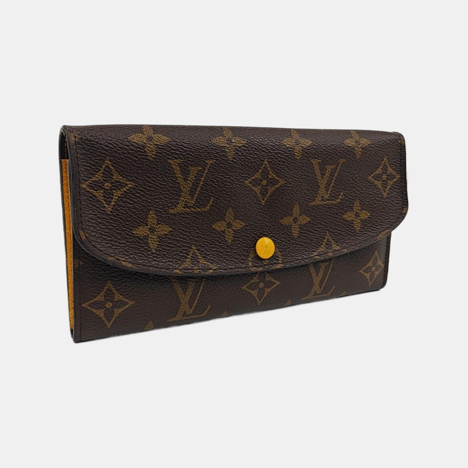 EMILIE Monogram Coated Canvas Brown Wallet