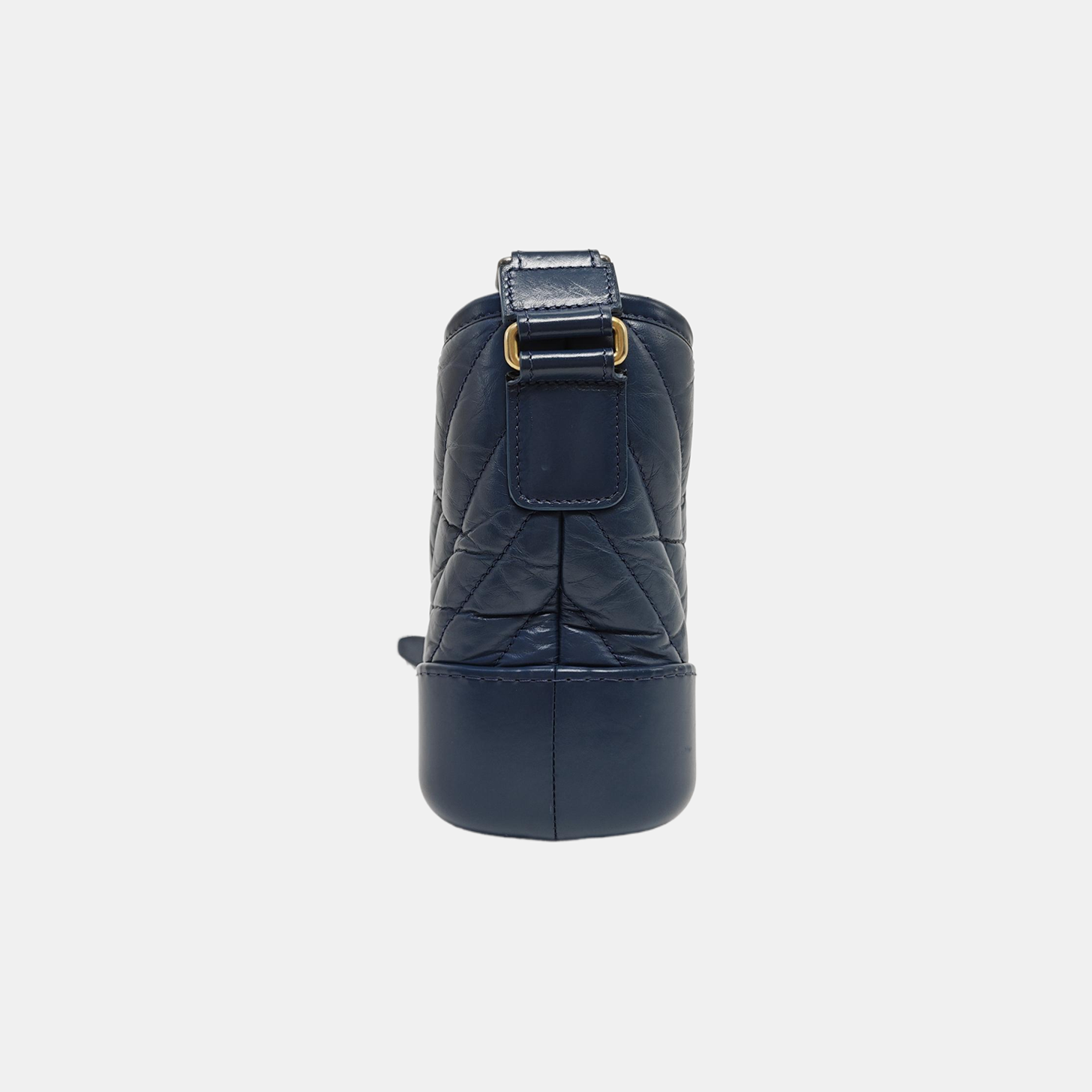 GABRIELLE Small Chevron Calfskin Blue