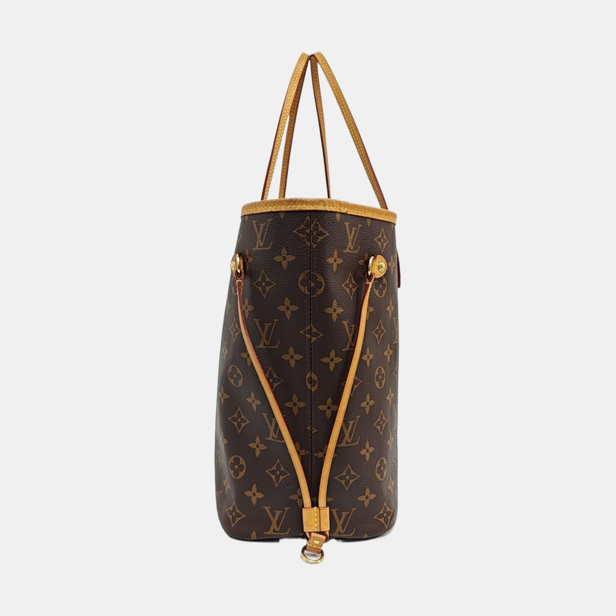 NEVERFULL MM Monogram Coated Canvas Brown