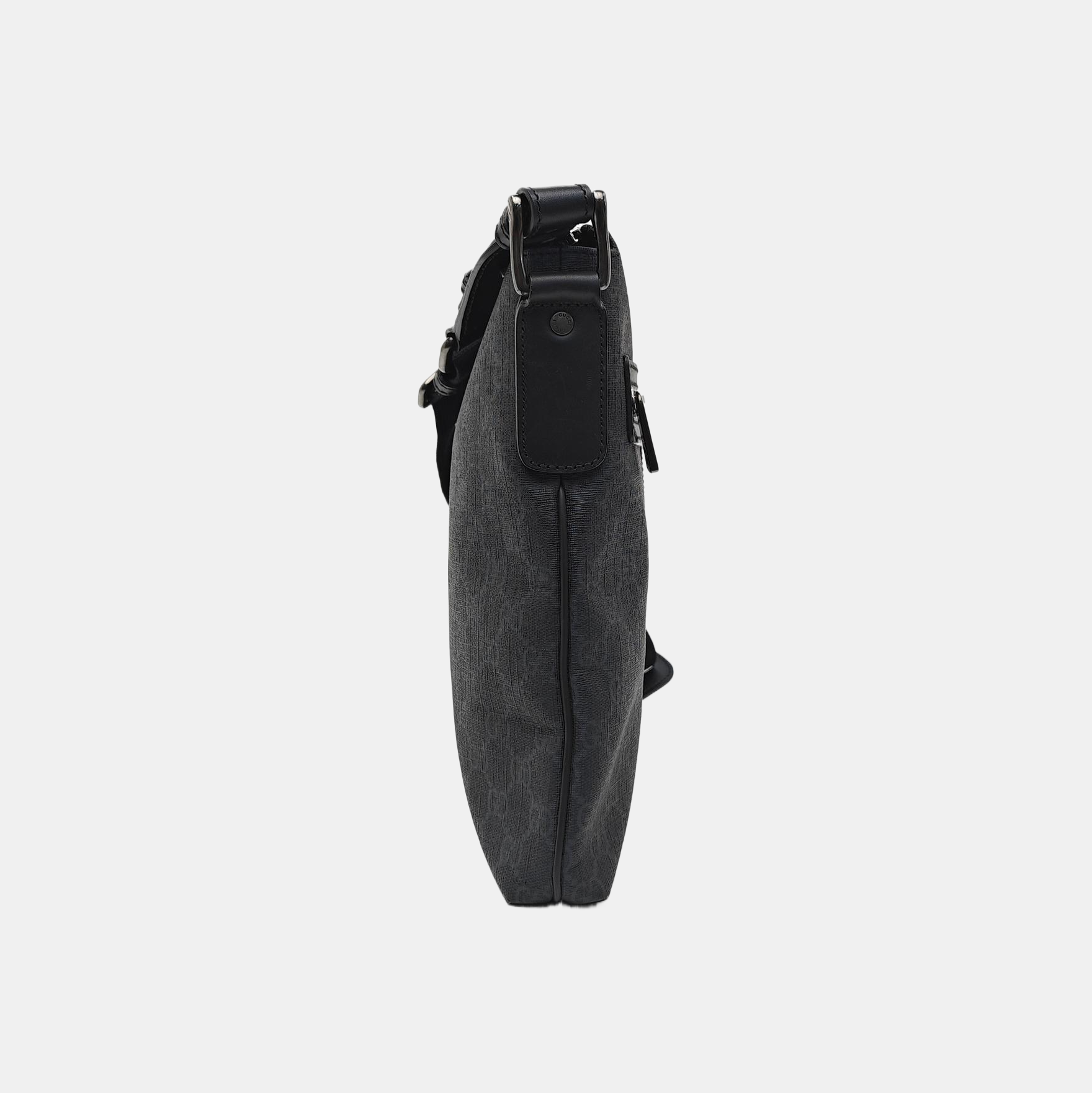 Monogram Coated Canvas Shoulder Bag Black