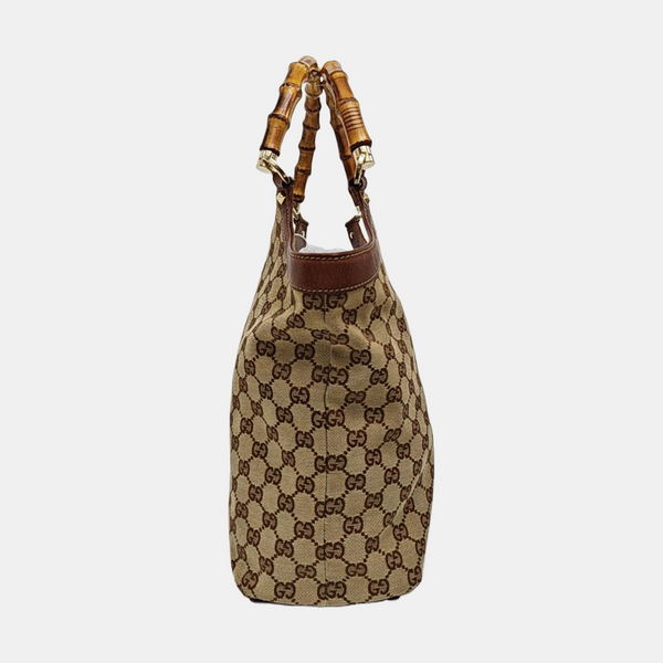 Monogram Canvas Top Handle Bag Brown