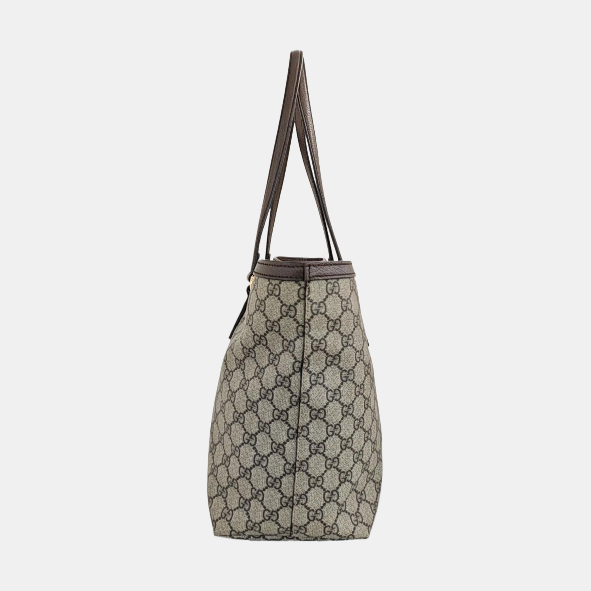 Monogram Coated Canvas Tote Bag Brown