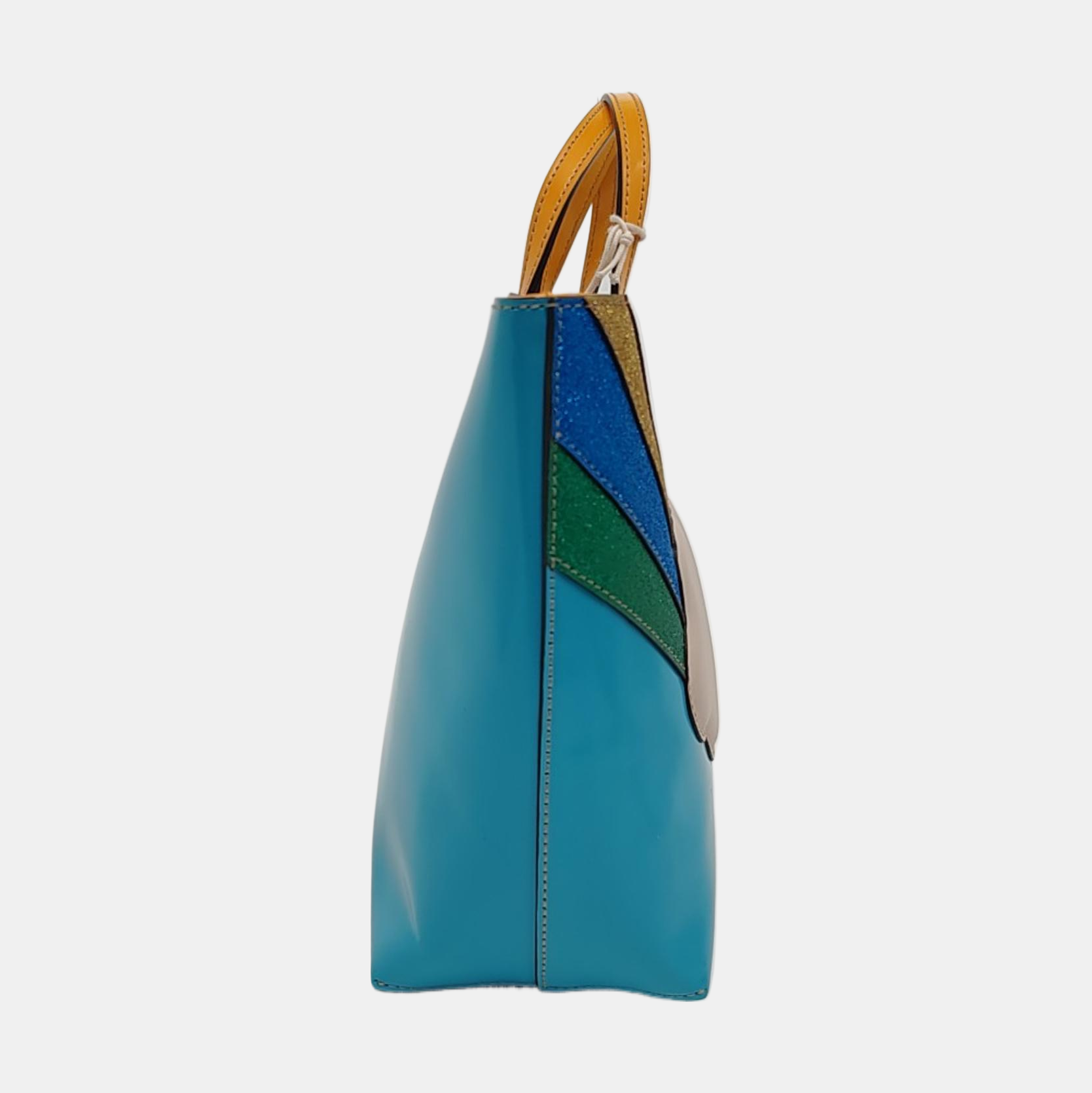 Calfskin Top Handle Bag Blue