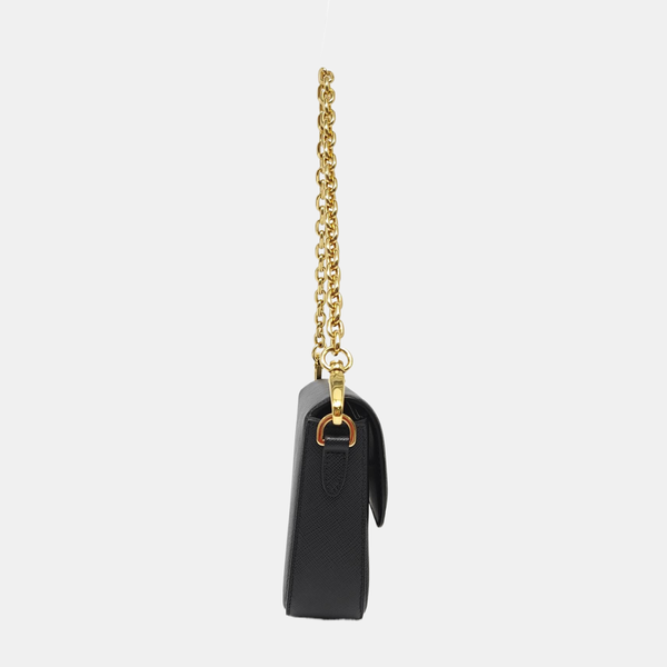 Calfskin Shoulder Bag Black