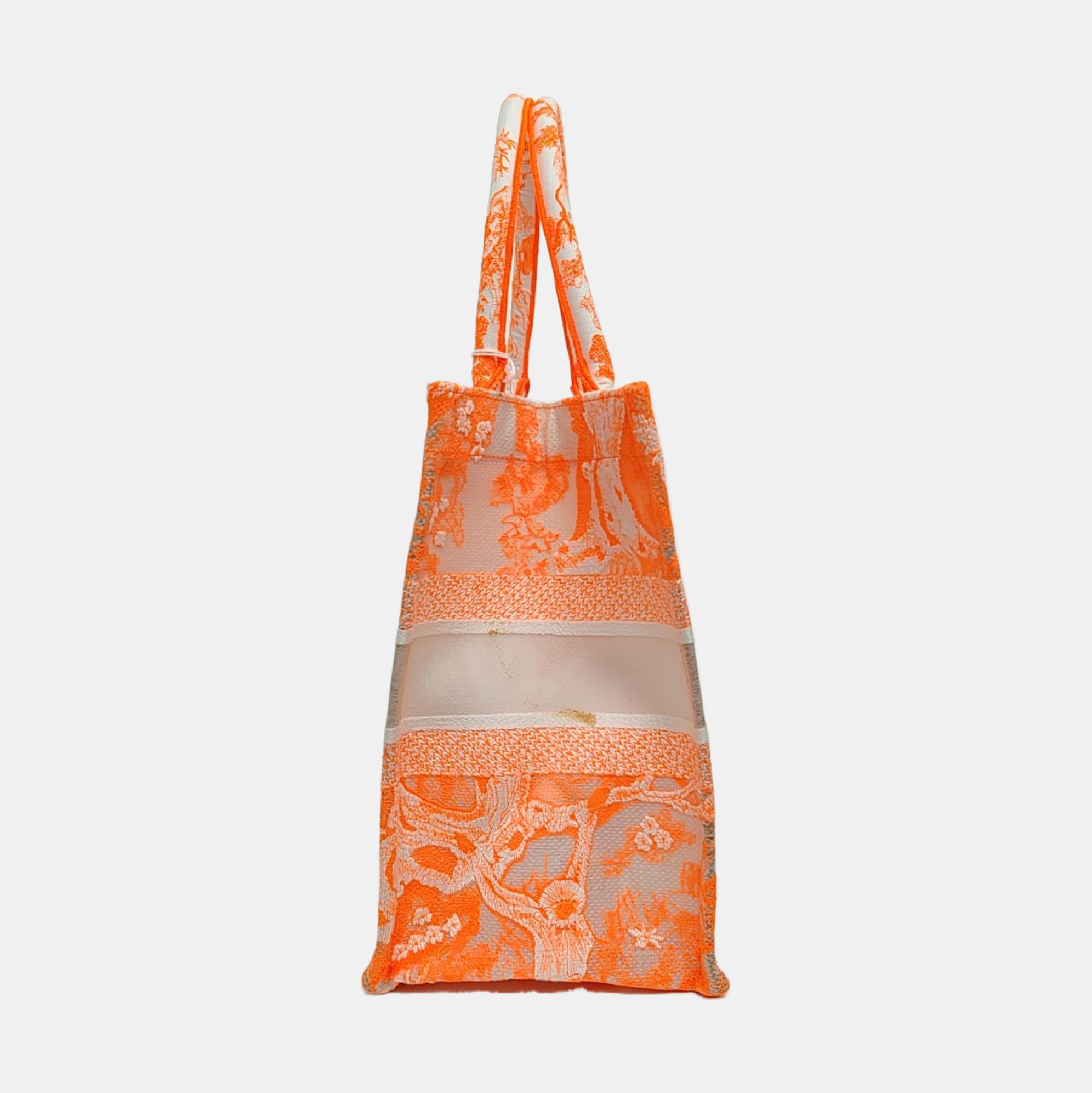 Authenticated pre-owned  Book Tote Medium Fabric Orange - Tote Bag at Looply