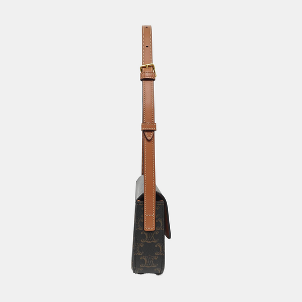TRIOMPHE Small Coated Canvas Brown