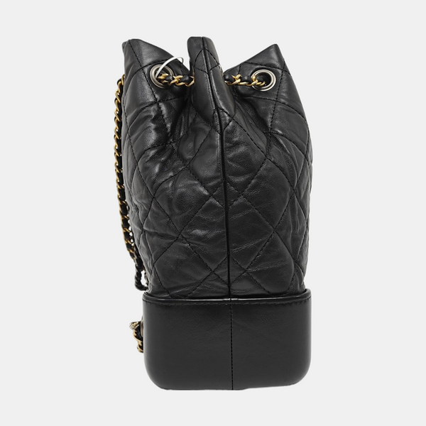 GABRIELLE Small Quilted Calfskin Black