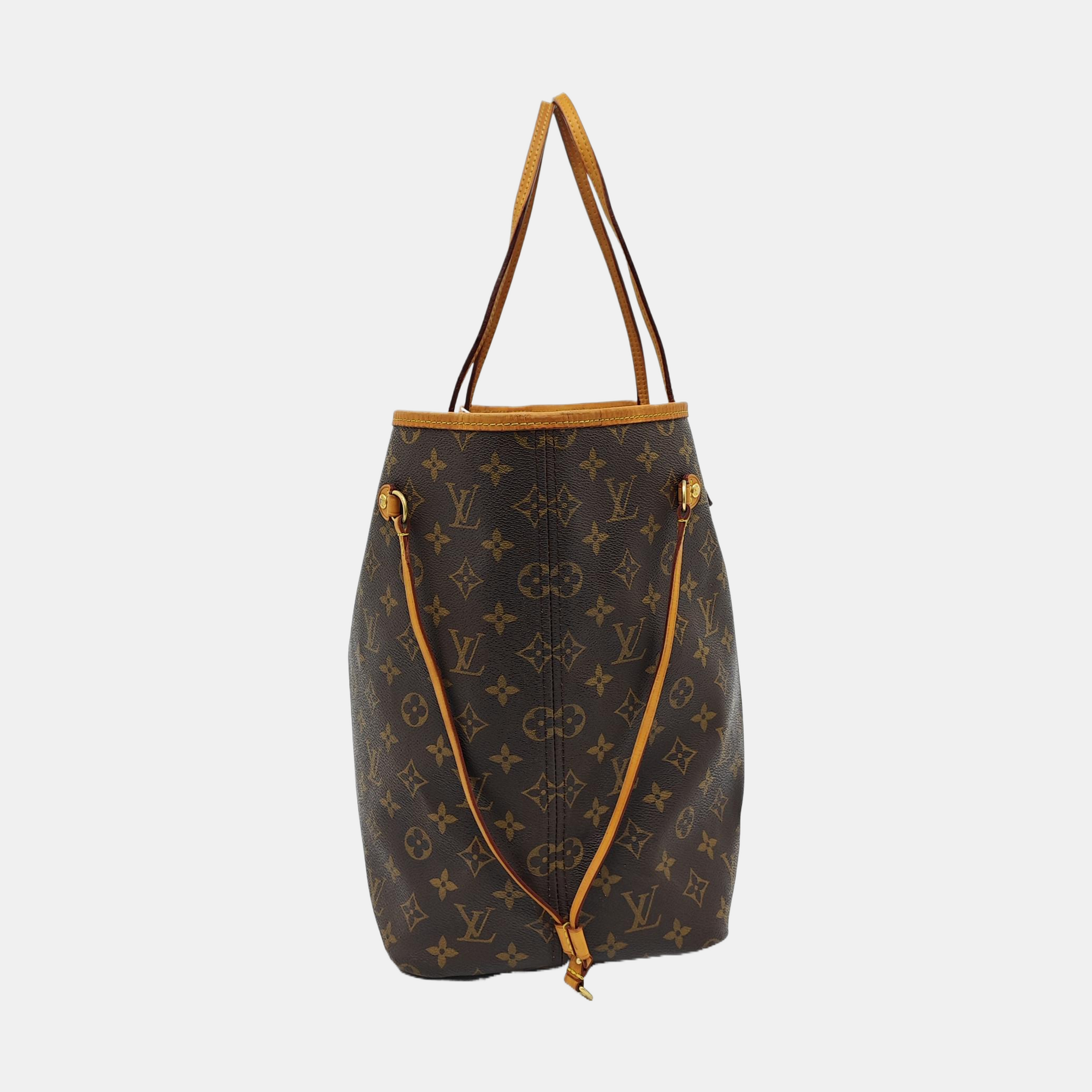NEVERFULL GM Monogram Coated Canvas Brown