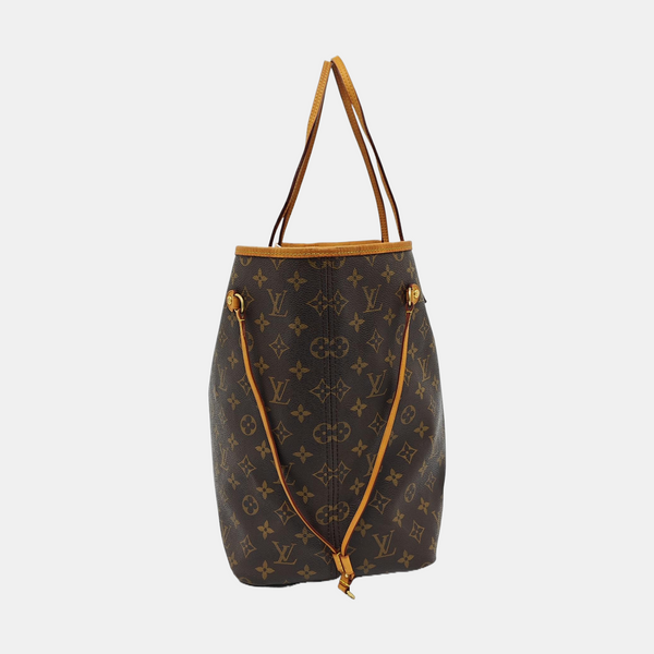 NEVERFULL GM Monogram Coated Canvas Brown