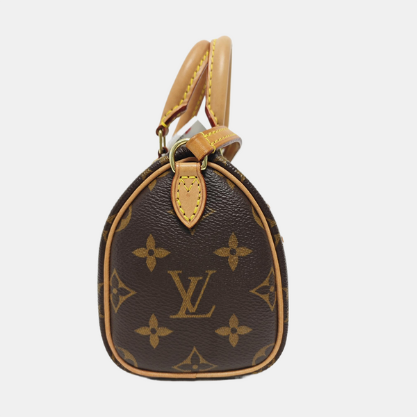 SPEEDY Nano Monogram Coated Canvas Brown