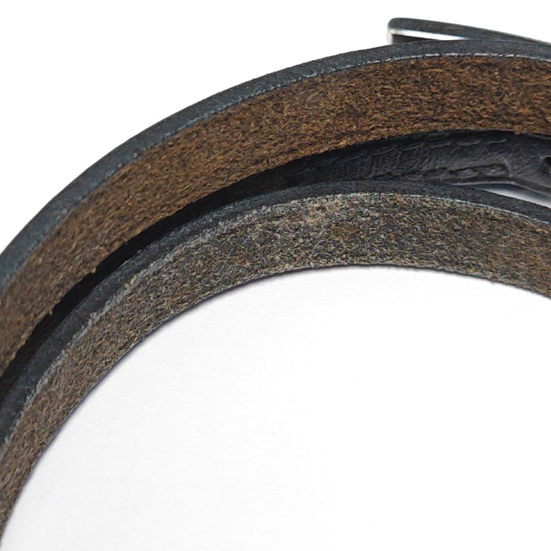 Behapi Leather Black Bangle