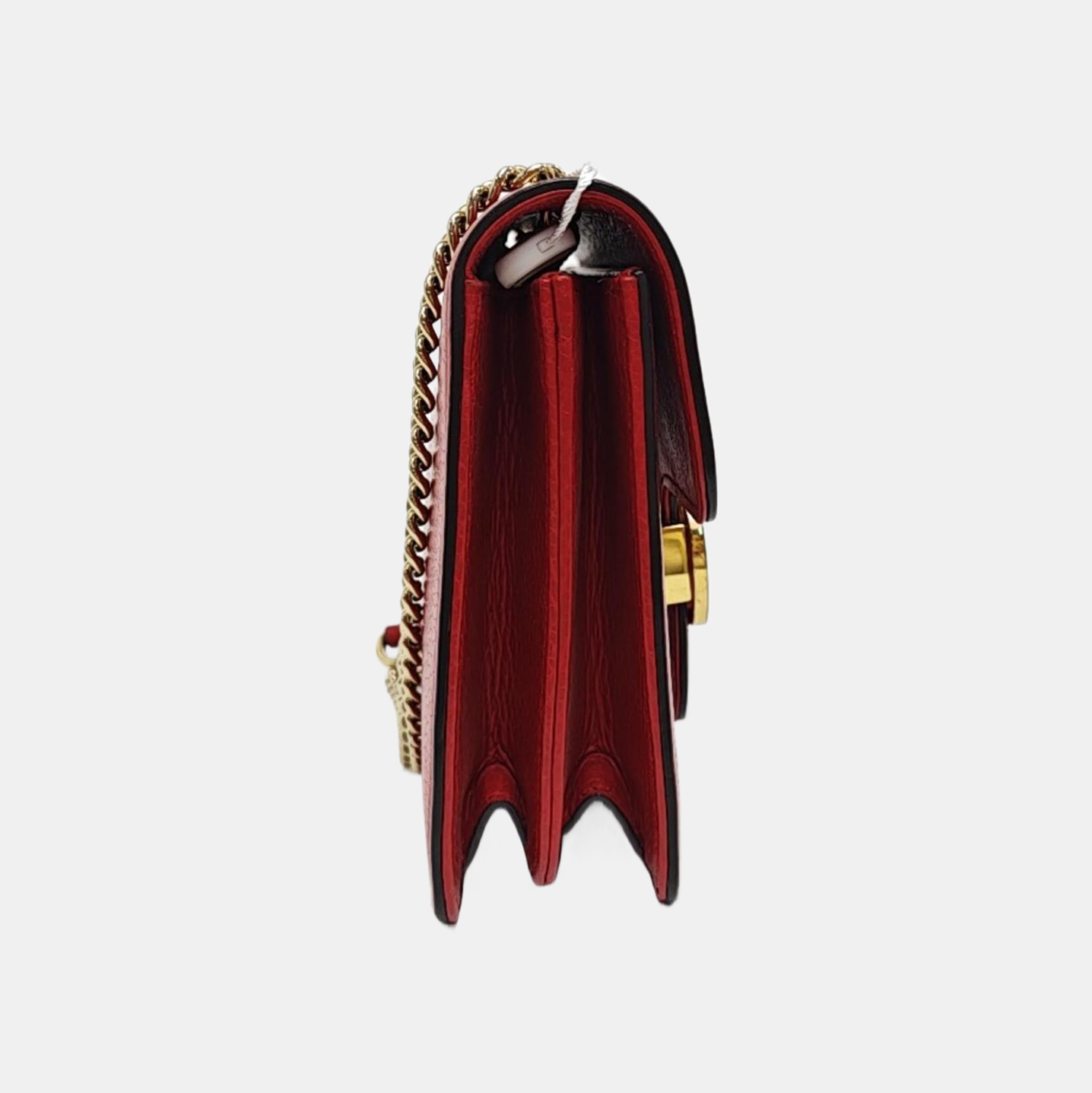 Interlocking G Small Calfskin Red