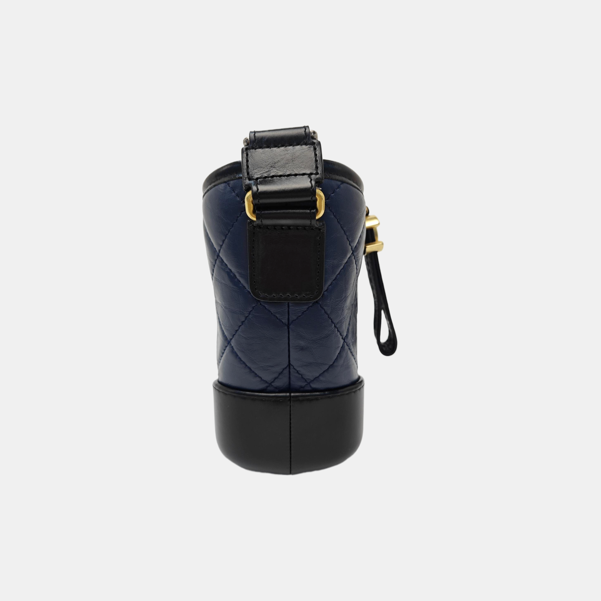 GABRIELLE Small Quilted Calfskin Blue