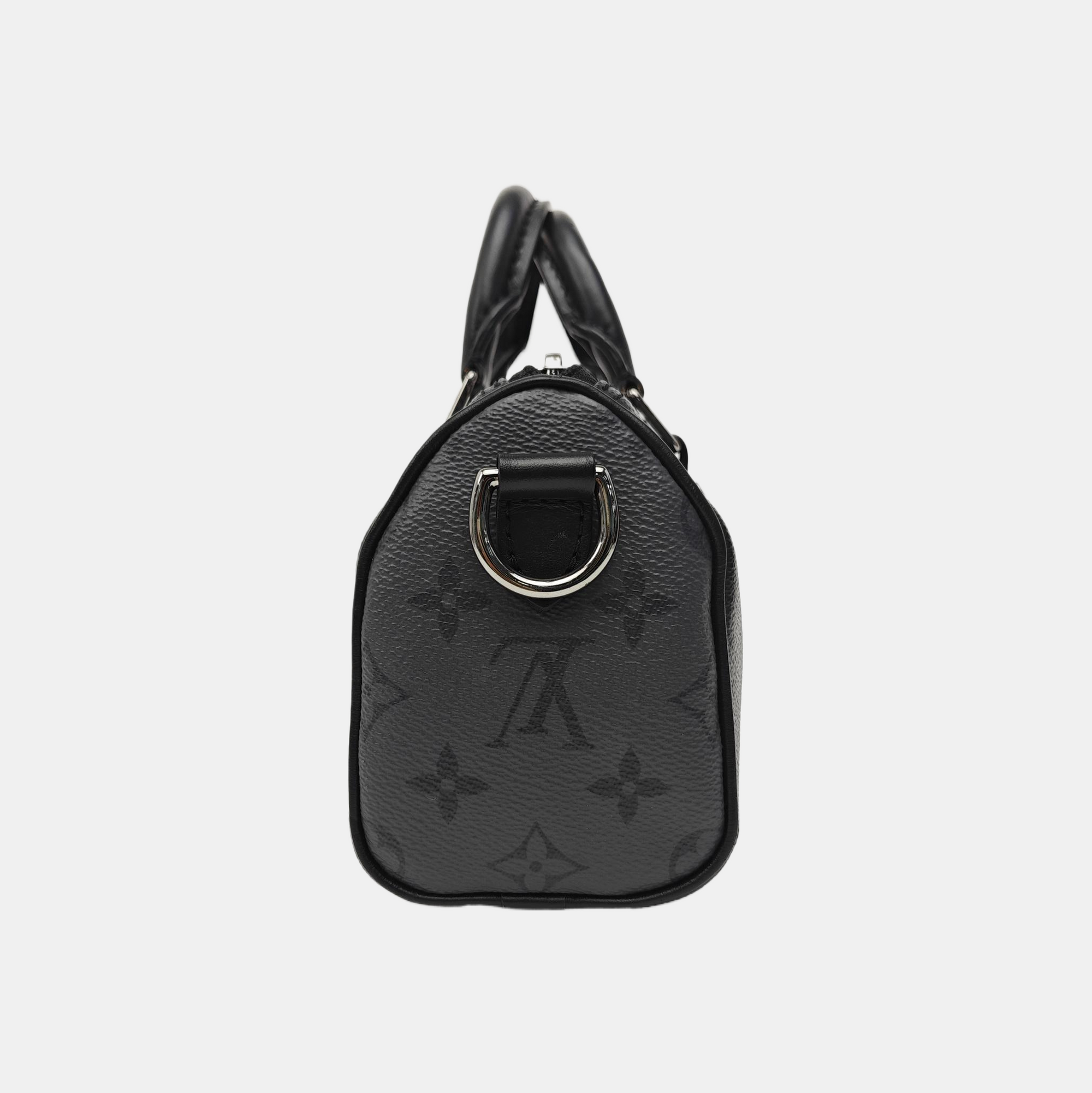 KEEPALL Mini Monogram Coated Canvas Black