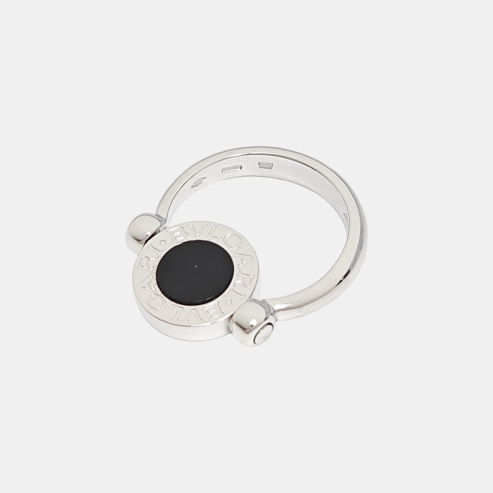 BVLGARI BVLGARI 18k White Gold Silver Ring EU 49