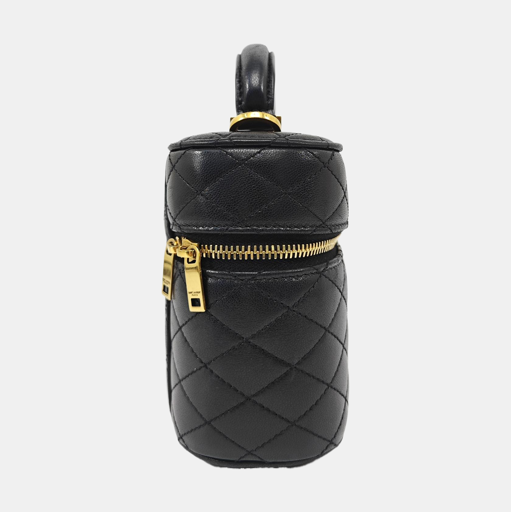80'S VANITY Mini Quilted Lambskin Black