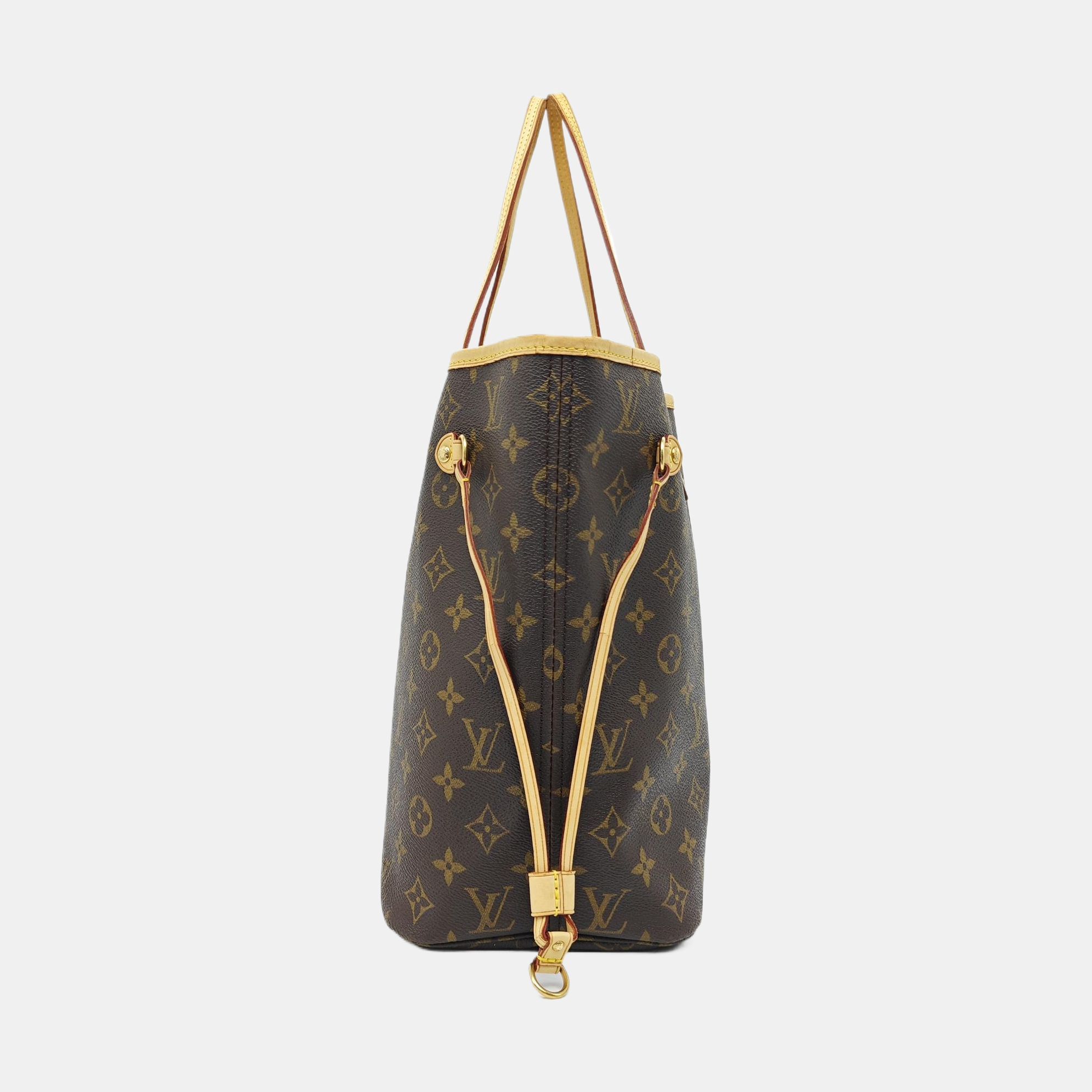 NEVERFULL MM Monogram Coated Canvas Brown