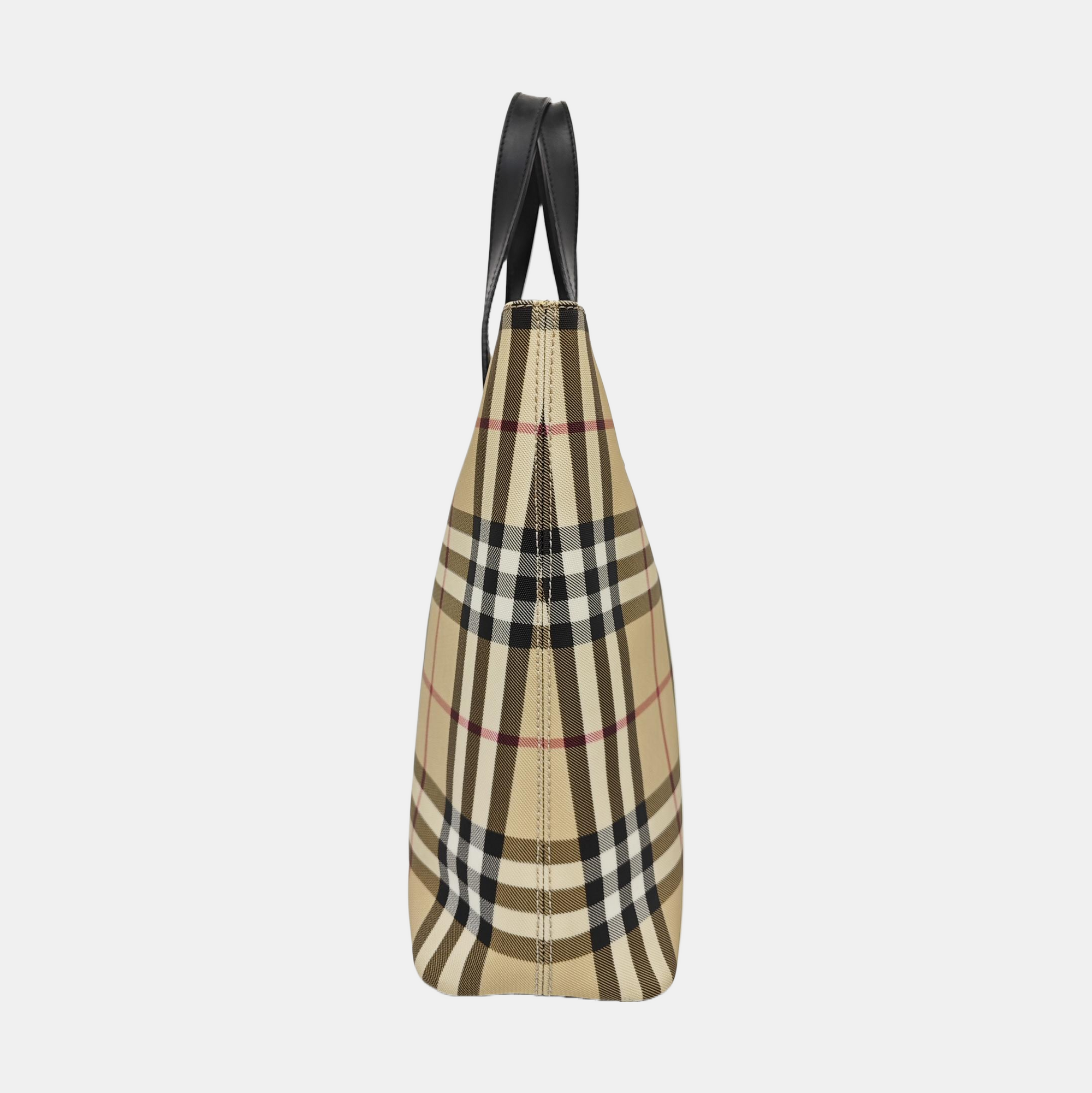 Coated Canvas Tote Bag Beige