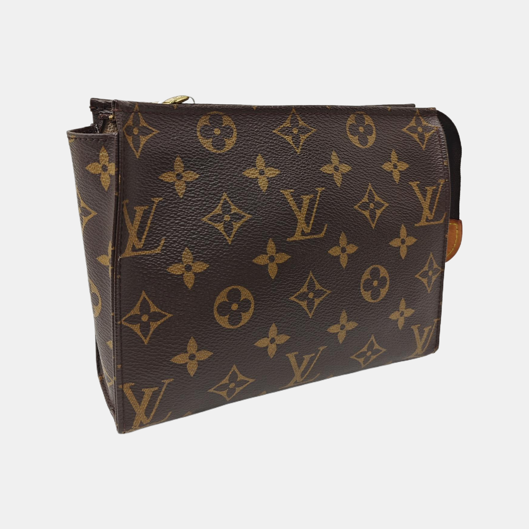 TOILET POCKET 19 Monogram Coated Canvas Brown