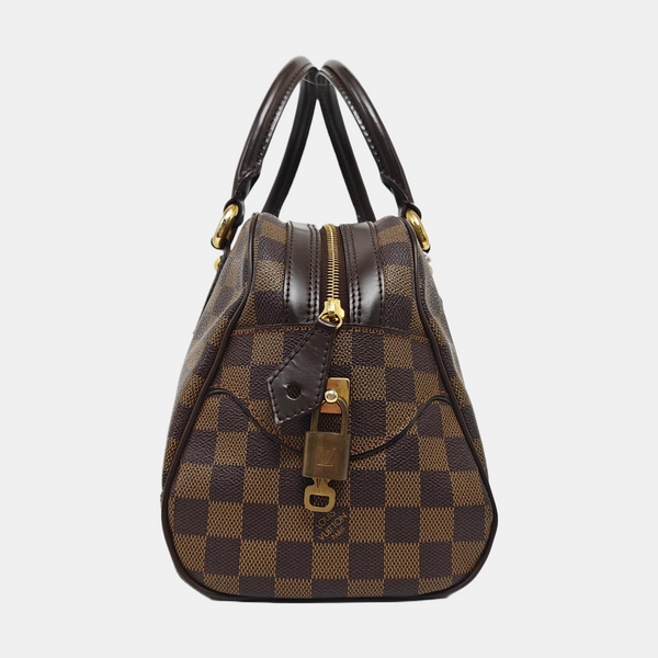 DUOMO Damier Ebene Coated Canvas Brown