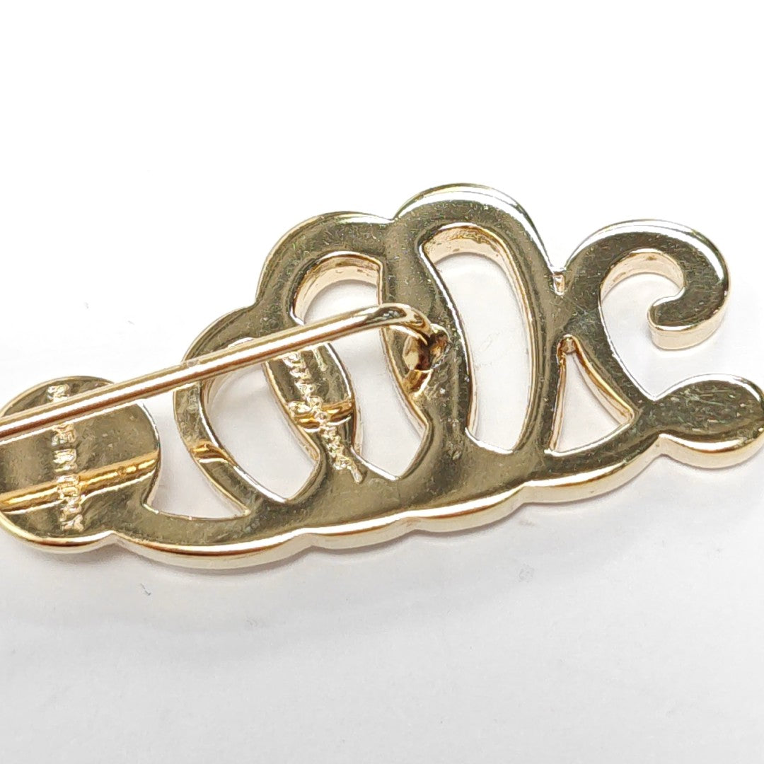 Metal Gold Brooch