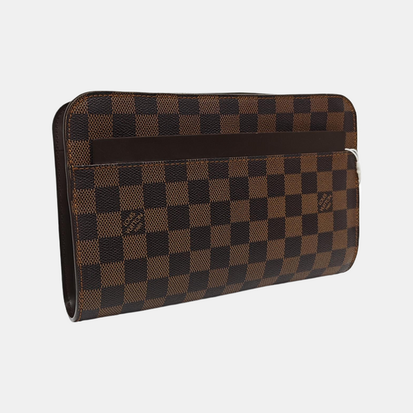 SAINT LOUIS Damier Ebene Coated Canvas Brown