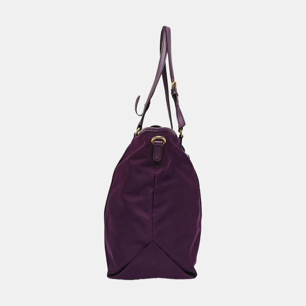 Nylon Tote Bag Purple