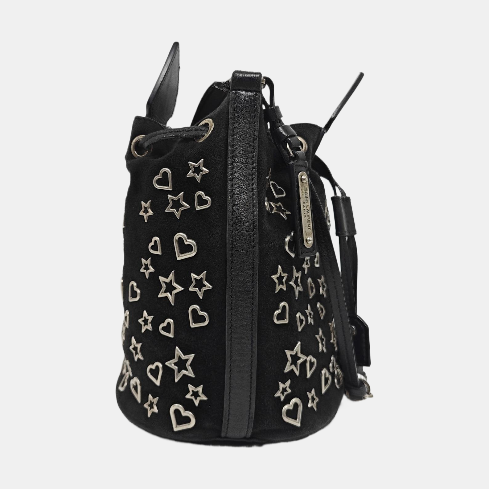 Suede Bucket Bag Black