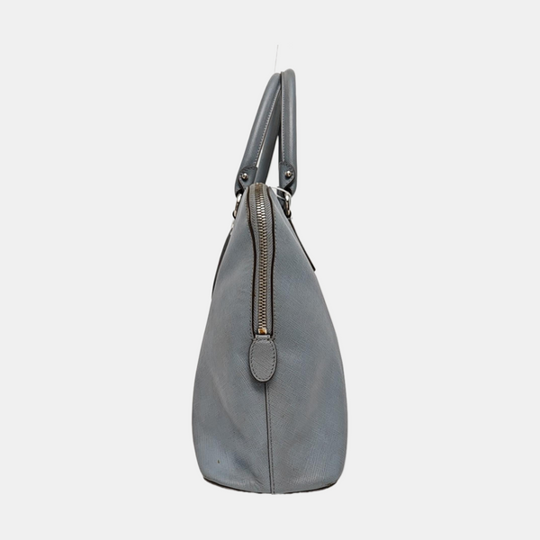 Calfskin Top Handle Bag Blue