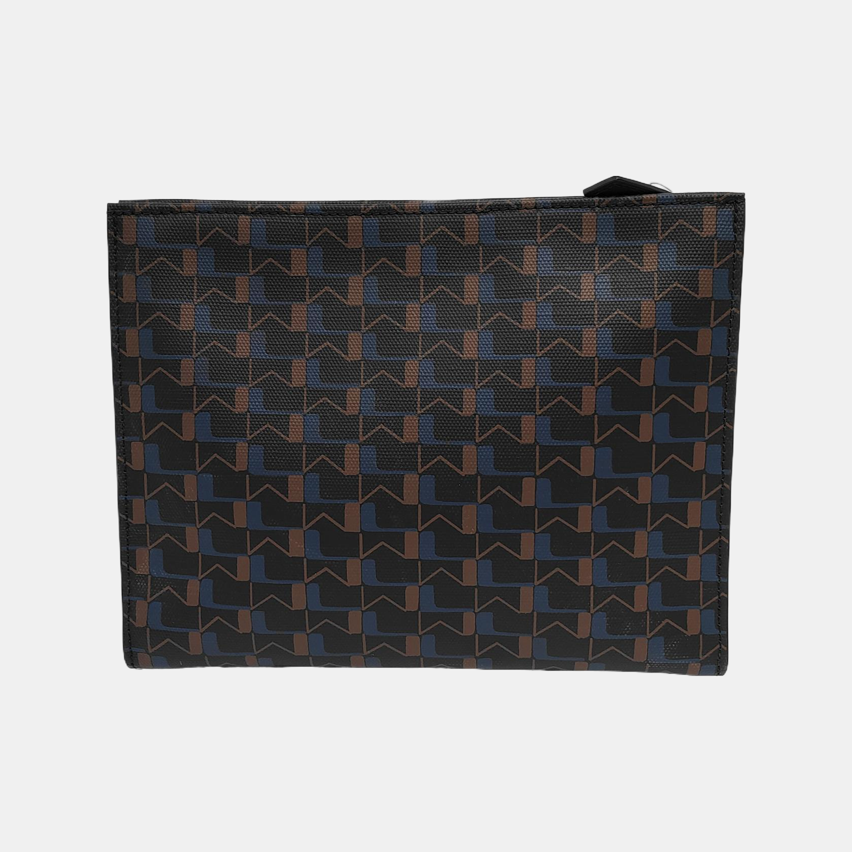 Coated Canvas Clutch Large Black