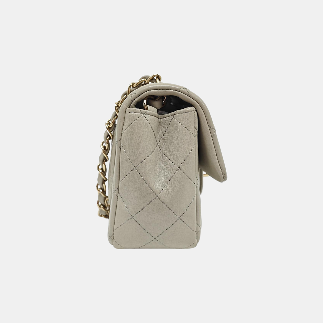 CLASSIC FLAP Mini Quilted Lambskin Gray