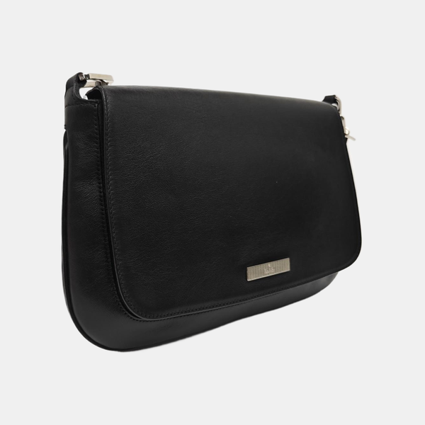 Calfskin Shoulder Bag Black