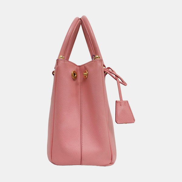 Galleria Small Saffiano Calfskin Pink